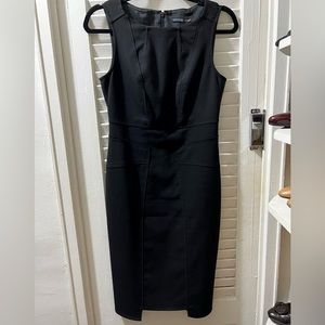 Magaschoni Black Sheath Wool Dress Sz 2